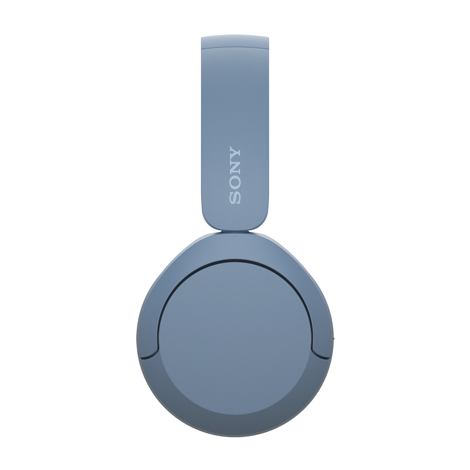 Un set di cuffie blu-grigie con la scritta SONY.