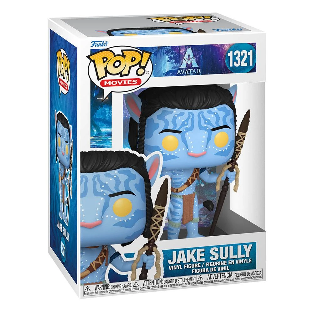 Figura Funko Pop! de Jake Sully de Avatar, en una caja expositora.
