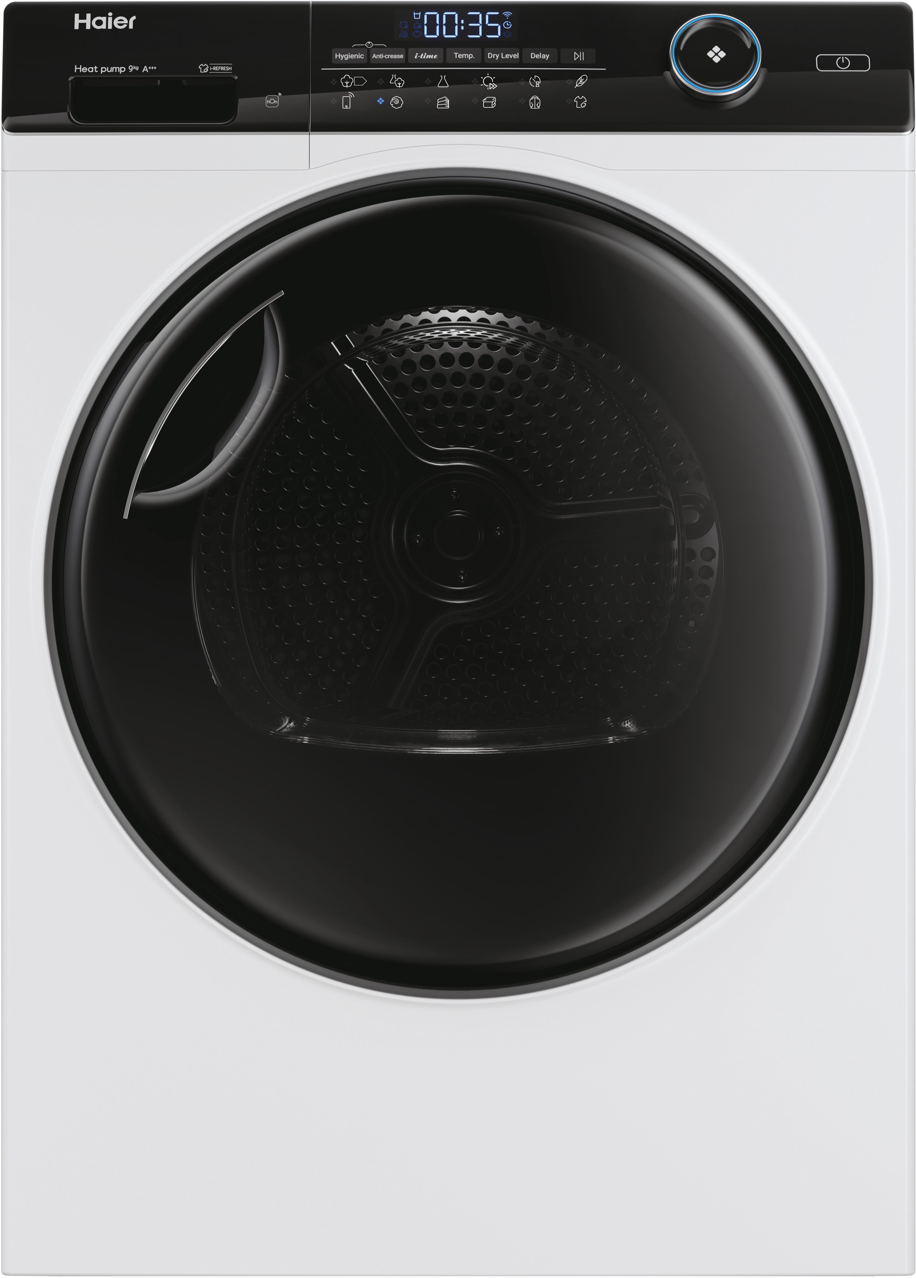 HAIER HD90-A3959-S Hőszivattyús szárítógép 9 kg , Inverter motor, WiFi, I-Time, I-Refresh, fehér