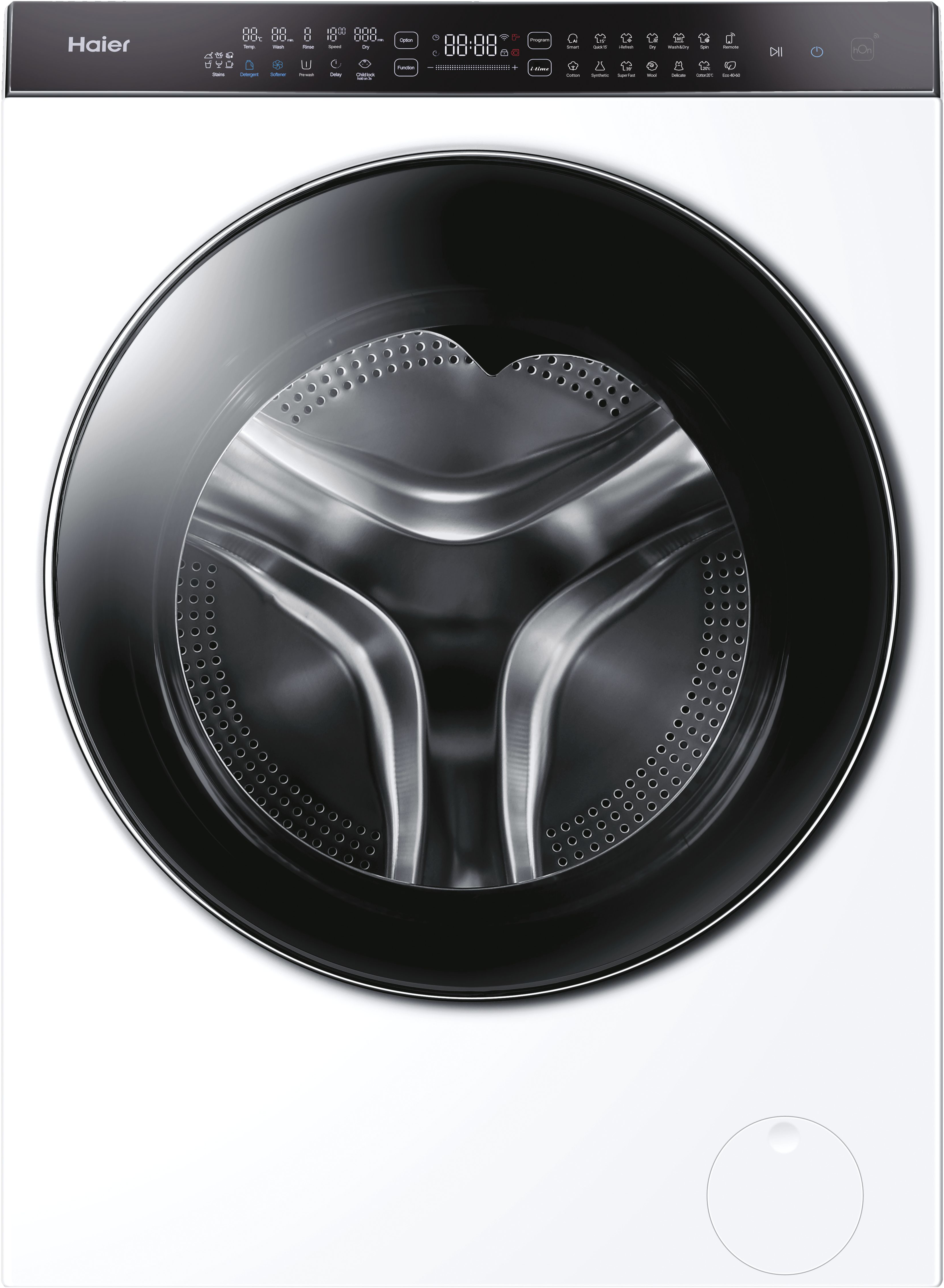 HAIER HWD100BD1499UN/S Mosó és szárítógép 10+6 kg, Dobra épített motor, WiFi, automata mosószer adagolás