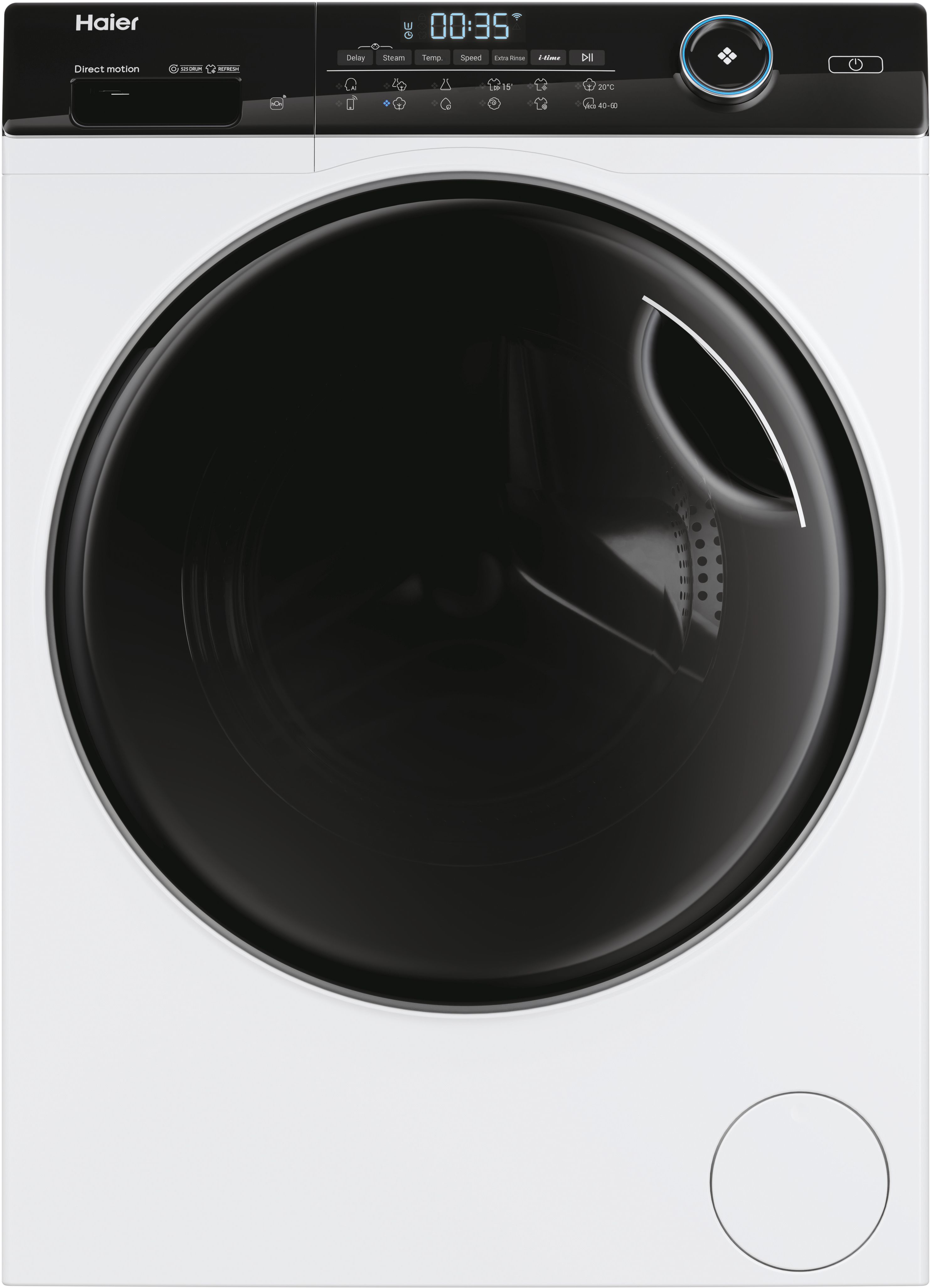 HAIER HW80-B14959TU1 Elöltöltős mosógép 8 kg, Direct Motion motor, WiFi, fehér