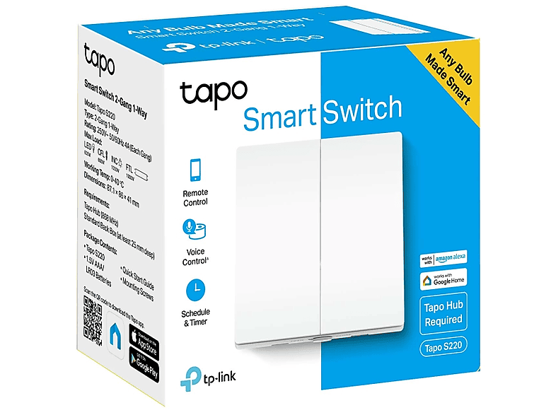 TP-LINK Tapo S220 Akıllı Işık Anahtarı Beyaz_6