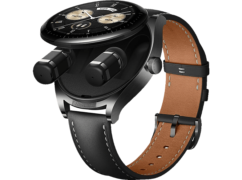 WATCH HUAWEI Schwarz Leder, Smartwatch 140-210, Buds
