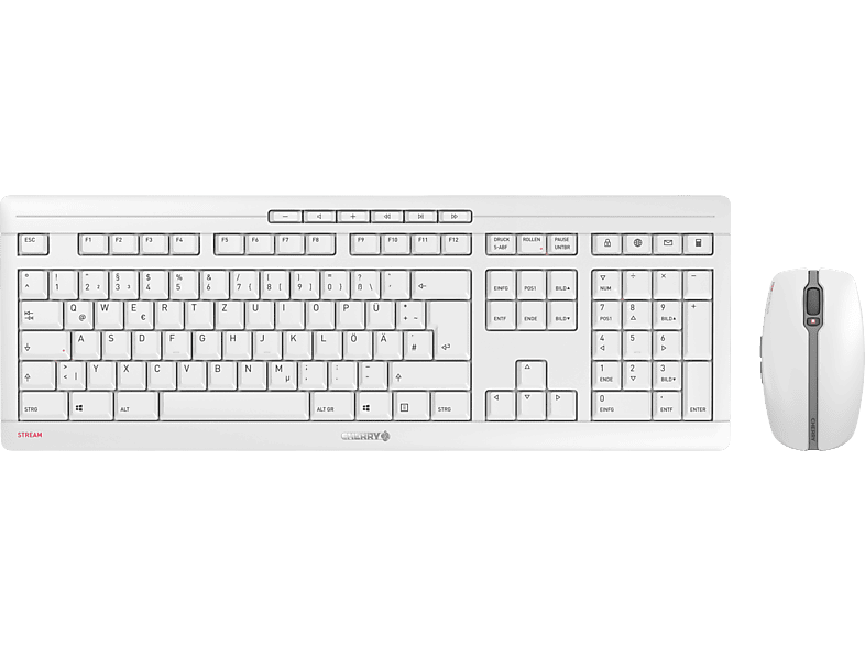 CHERRY Stream Desktop Recharge - Tastatur-Maus-Set (Grau)