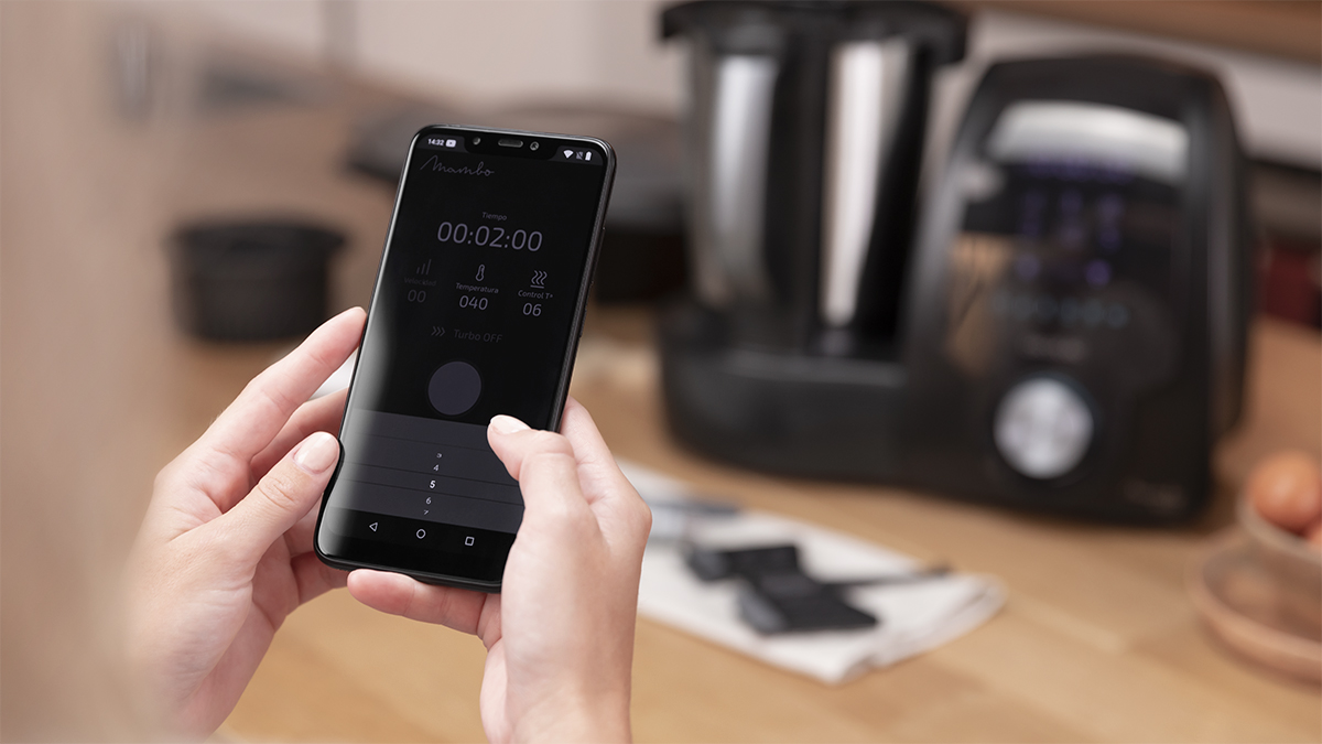 Robot de cocina - Cecotec Mambo 10070, 30 funciones, 10 velocidades, Compatible con App, Negro