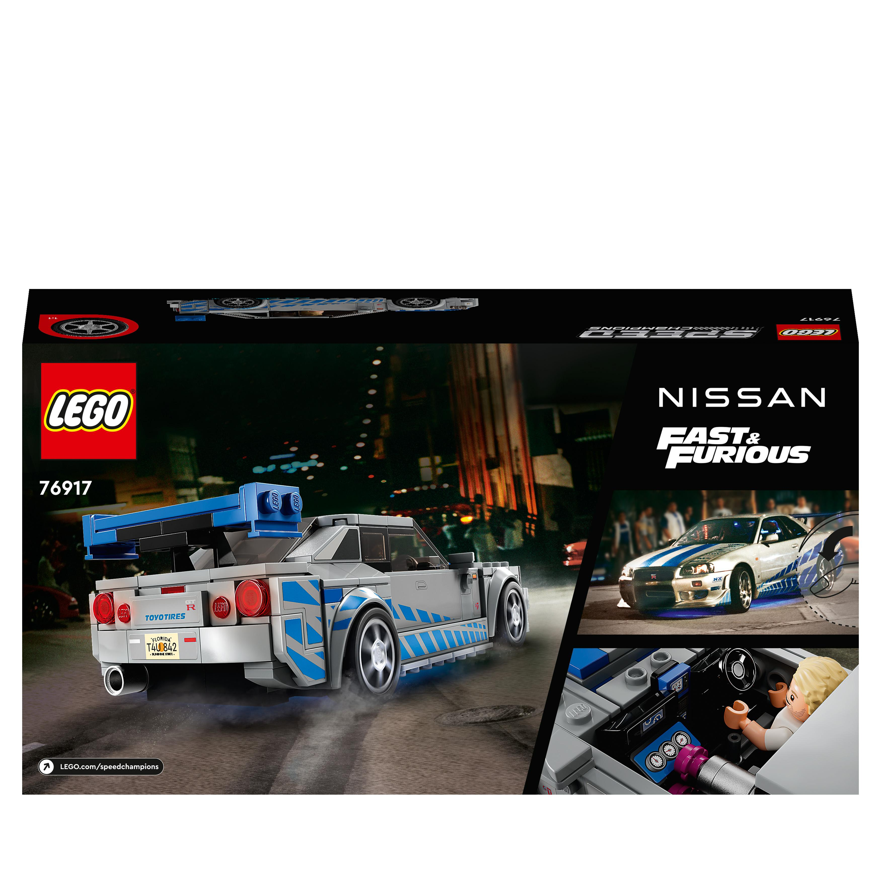 LEGO Speed Champions Set-Box. Enthält ein Nissan Fast & Furious Automodell.