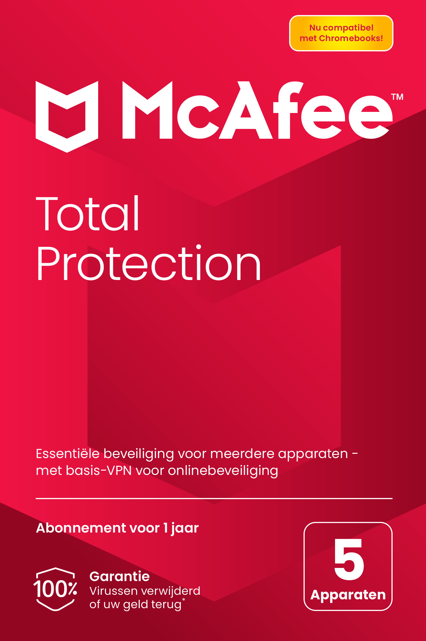 Mcafee Software Mcafee Total Protection Antivirus- En Internetbeveiligingssoftware 5 Apparaten (windows/mac/android/ios) Eenjarig Abonnement