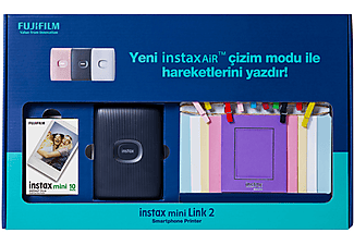 FUJIFILM Instax Mini Link 2 Bundle Box Fotoğraf Yazıcısı Lacivert_0