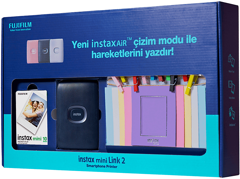 FUJIFILM Instax Mini Link 2 Bundle Box Fotoğraf Yazıcısı Lacivert_3