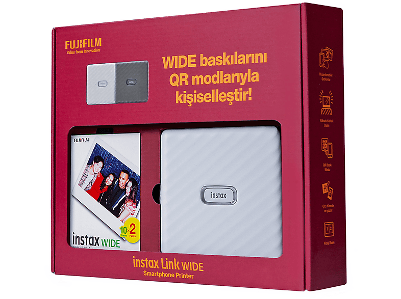 FUJIFILM Instax Link Bundle Box Fotoğraf Yazıcısı Beyaz_1