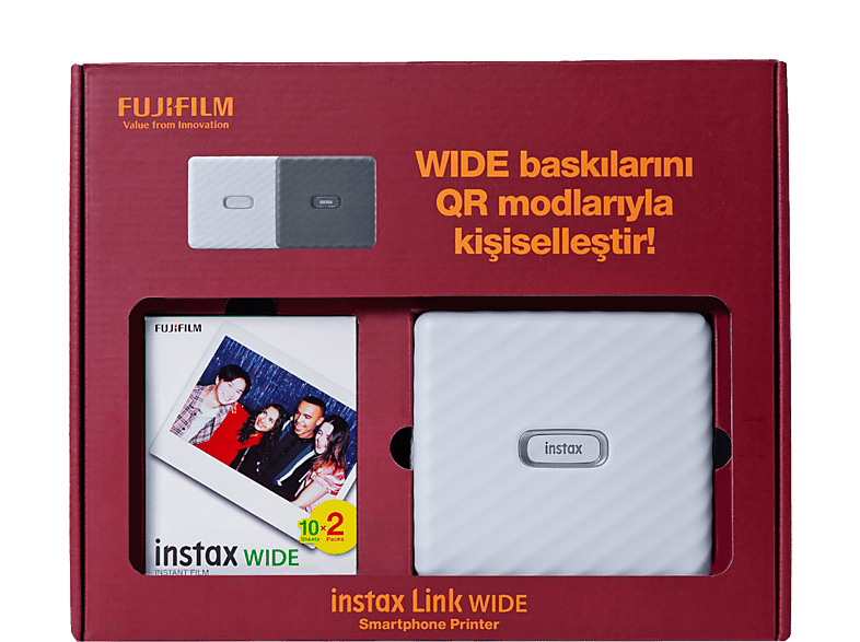 FUJIFILM Instax Link Bundle Box Fotoğraf Yazıcısı Beyaz