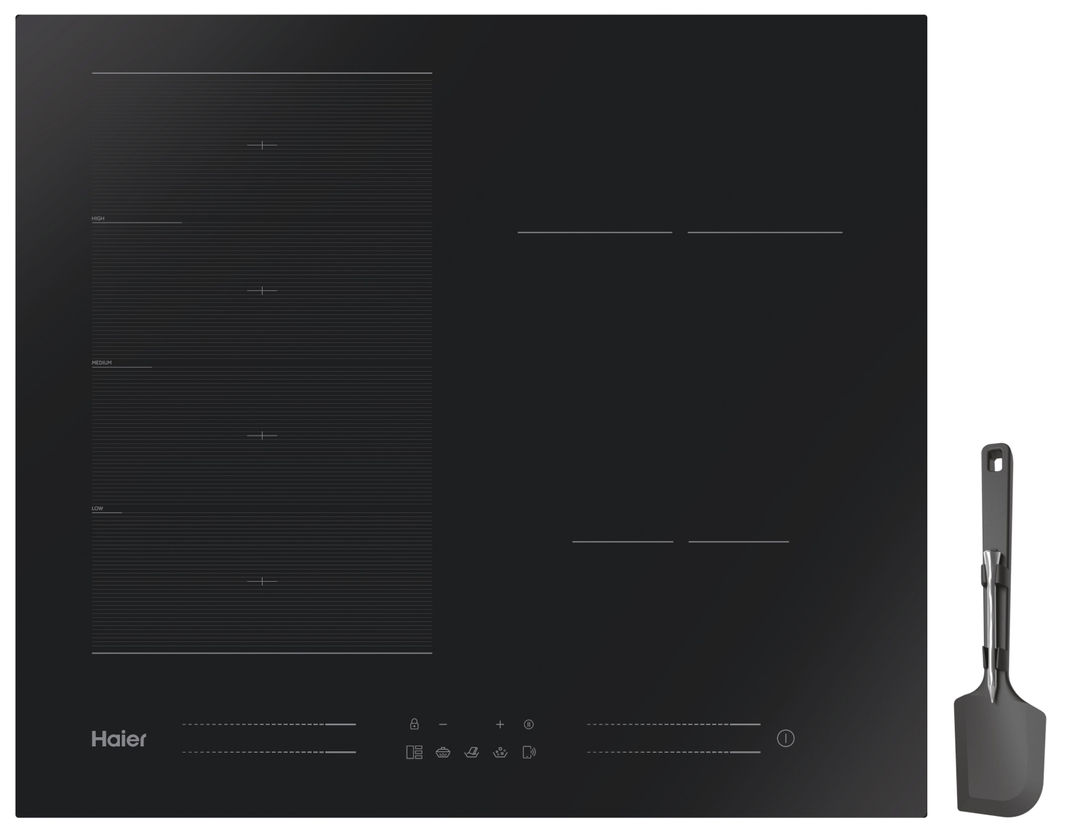 HAIER HAMTP64MC Beépíthető indukciós főzőlap 60 cm, multislider vezérlés, WiFi, maghőmérő, VaryCook