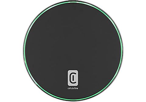 Base de carga - CellularLine Fast Pad, USB - C, LED activación de carga, 15 W, Negro
