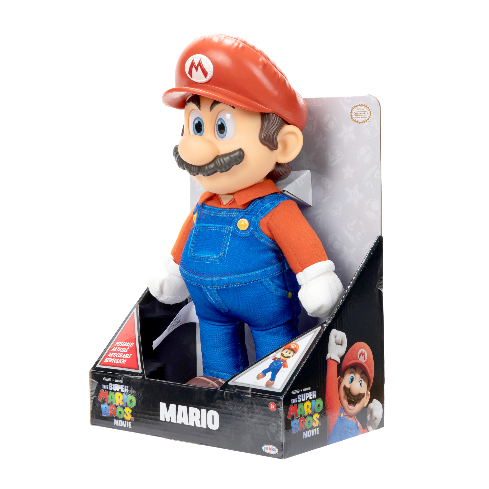 Mario-Spielfigur in einer Box.