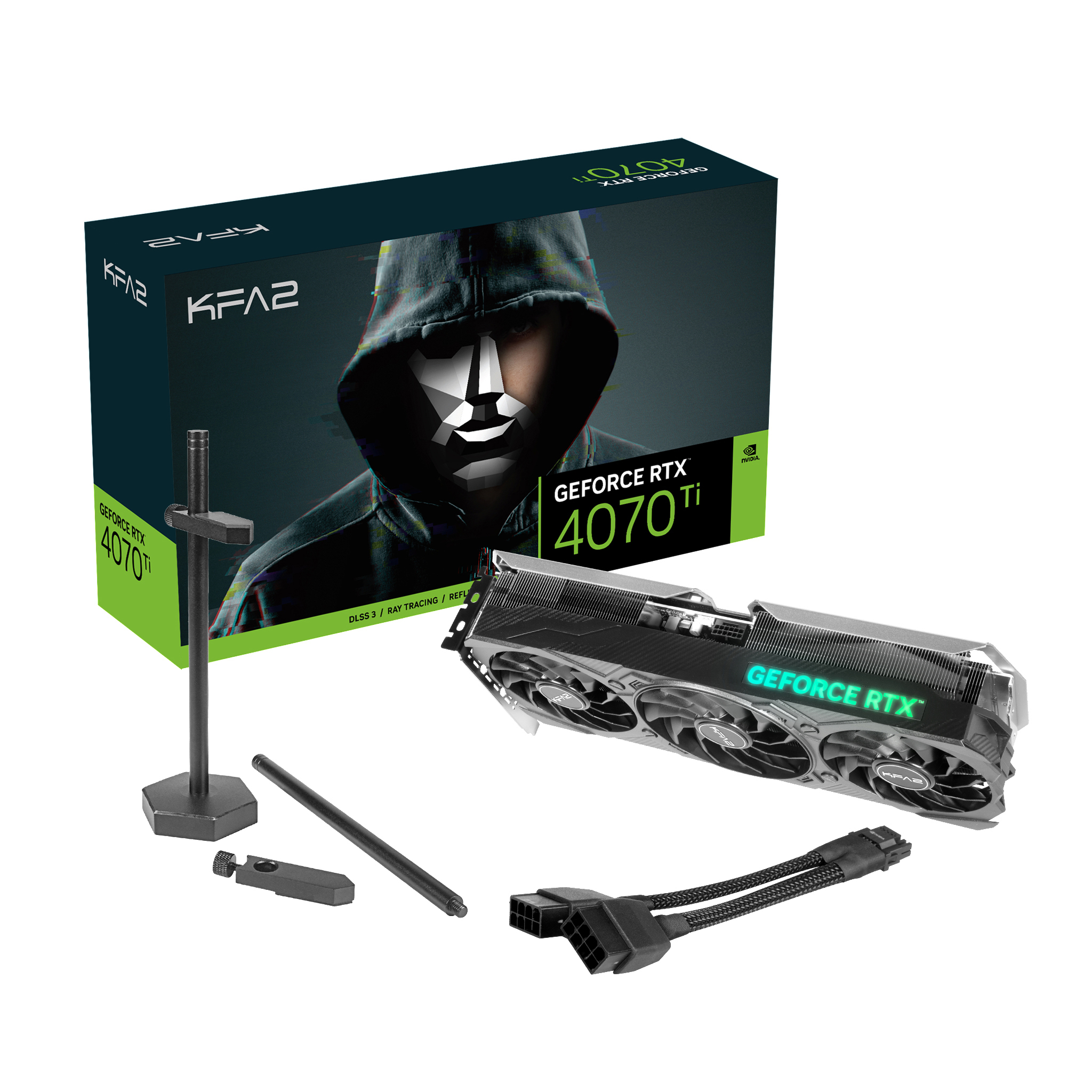 (47IOM7MD7AEK) GAMER 4070 RTX OC GDDR6X 1-Click KFA2 Ti 12GB 192-bit (NVIDIA, GeForce EX DP*3/HDMI Grafikkarte) PCI-E 3 DLSS