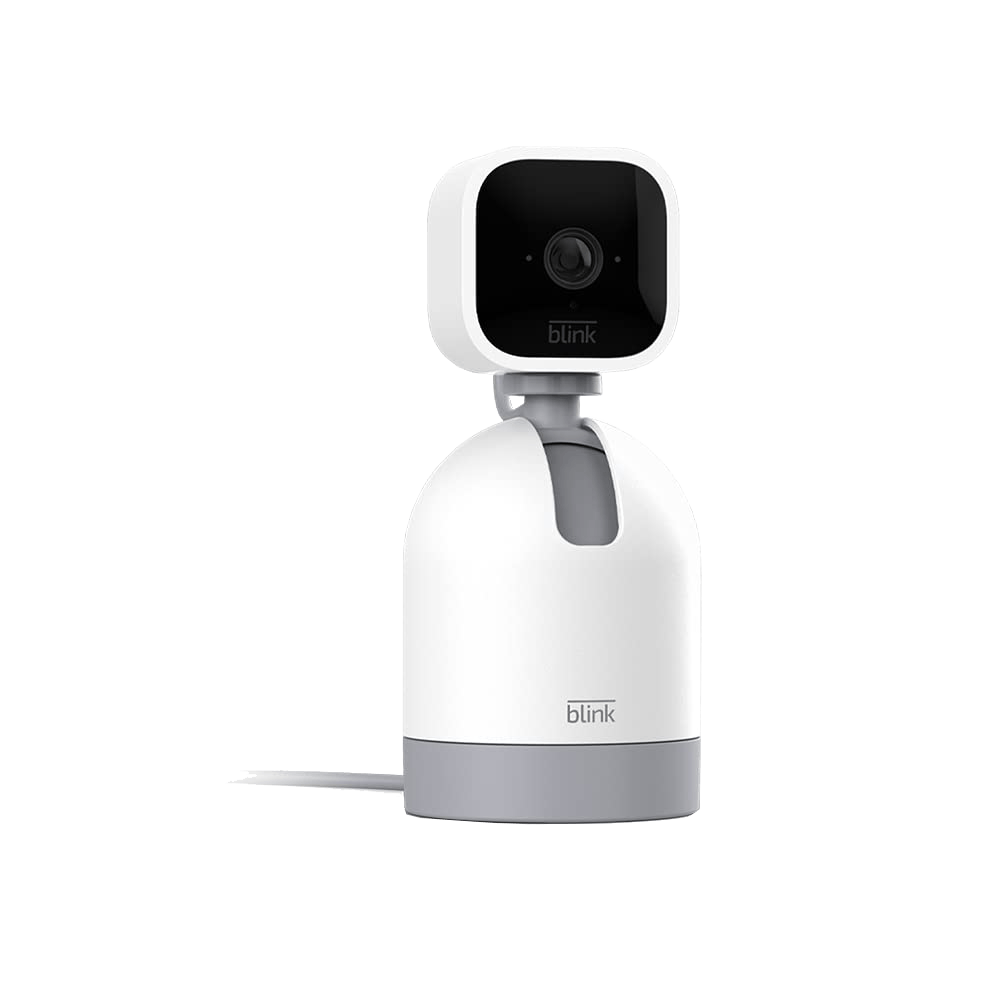 Cámara de vigilancia IP - Amazon Blink Mini Pan-Tilt, Graba HD, Función de visión nocturna, 360º, Blanco