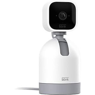 Cámara de vigilancia IP - Amazon Blink Mini Pan-Tilt, Graba HD, Función de visión nocturna, 360º, Blanco
