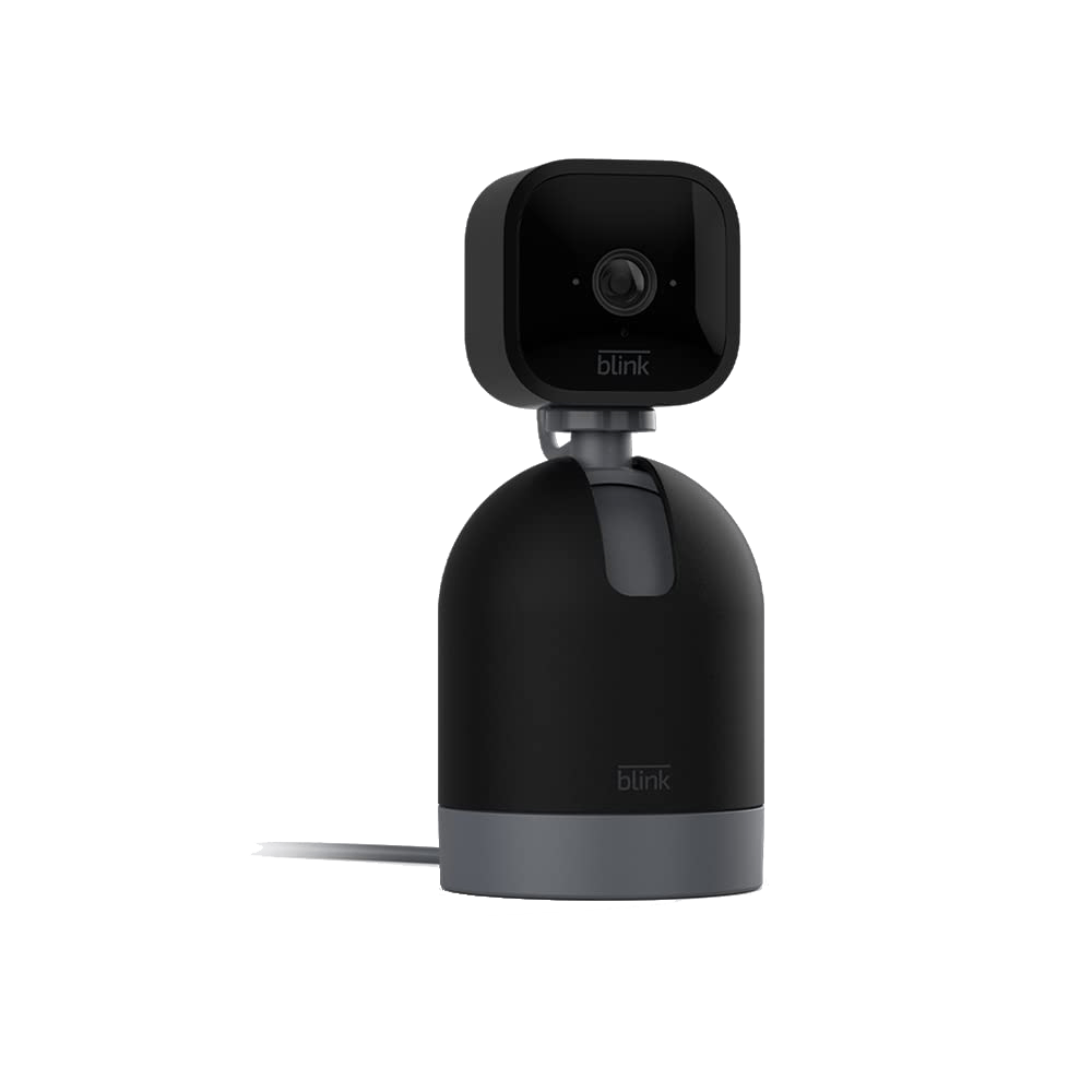 Cámara de vigilancia IP - Amazon Blink Mini Pan-Tilt, Graba HD, Función de visión nocturna, 360º, Negro