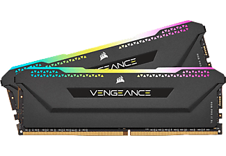 CORSAIR Arbeitsspeicher Vengeance RGB PRO SL 32GB DIMM Kit (2x 16GB), DDR4-3600, CL18, Schwarz