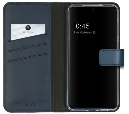SELENCIA Flipcover Real Leather Galaxy S23 Plus Blauw (SH00055716)