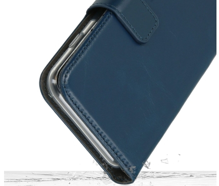 SELENCIA Flipcover Real Leather Galaxy S23 Plus Blauw (SH00055716)