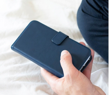 SELENCIA Flipcover Real Leather Galaxy S23 Plus Blauw (SH00055716)