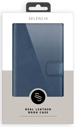 SELENCIA Flipcover Real Leather Galaxy S23 Plus Blauw (SH00055716)