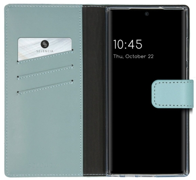 SELENCIA Flipcover Real Leather Galaxy S23 Ultra Lichtblauw (SH00055725)