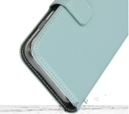 SELENCIA Flipcover Real Leather Galaxy S23 Ultra Lichtblauw (SH00055725)