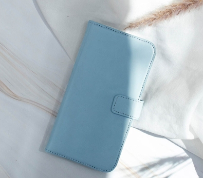 SELENCIA Flipcover Real Leather Galaxy S23 Ultra Lichtblauw (SH00055725)