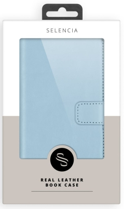 SELENCIA Flipcover Real Leather Galaxy S23 Ultra Lichtblauw (SH00055725)