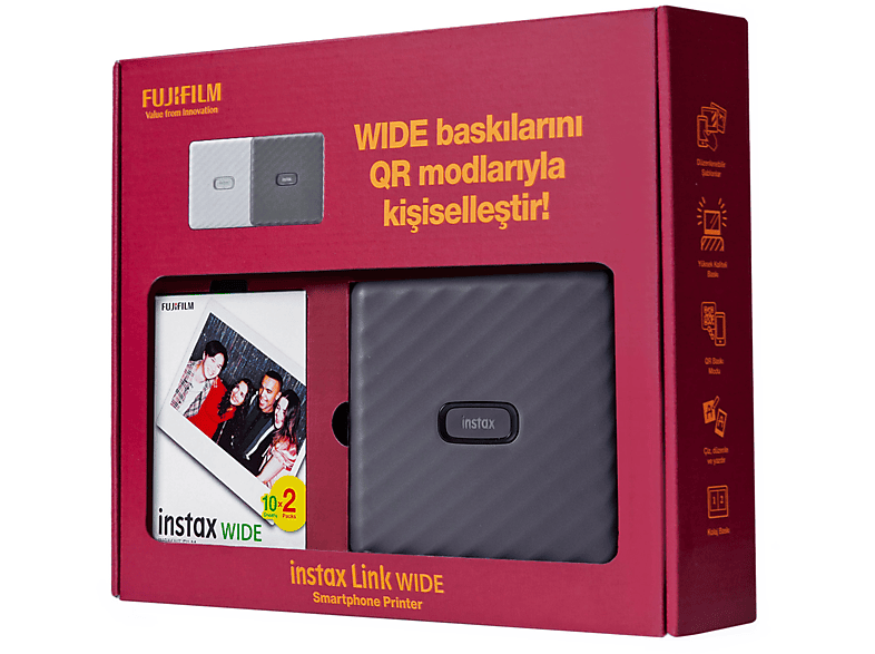 FUJIFILM Instax Link Bundle Box Fotoğraf Yazıcısı Gri_2