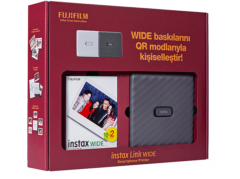 FUJIFILM Instax Link Bundle Box Fotoğraf Yazıcısı Gri_1