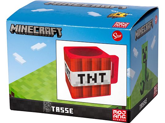 JOOJEE Minecraft TNT Cube - Tasse (Rot/Weiss/Schwarz)