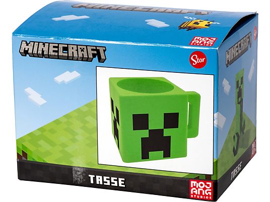 JOOJEE Minecraft Creeper Cube - Tasse (Grün/Schwarz)