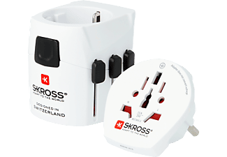 SKROSS World Travel Adapter PRO Light - Adattatore da viaggio (Bianco)