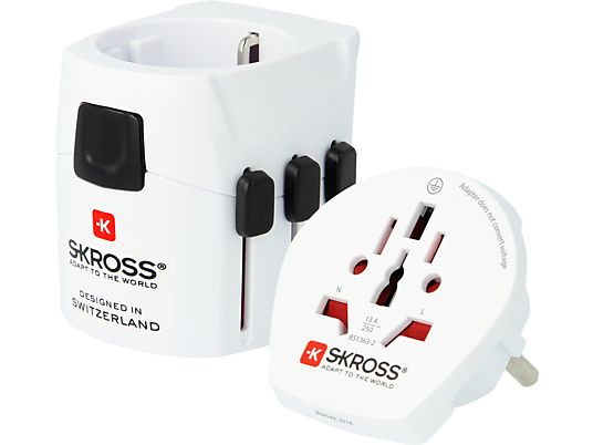 SKROSS World Travel Adapter PRO Light - Adaptateur de voyage (Blanc)