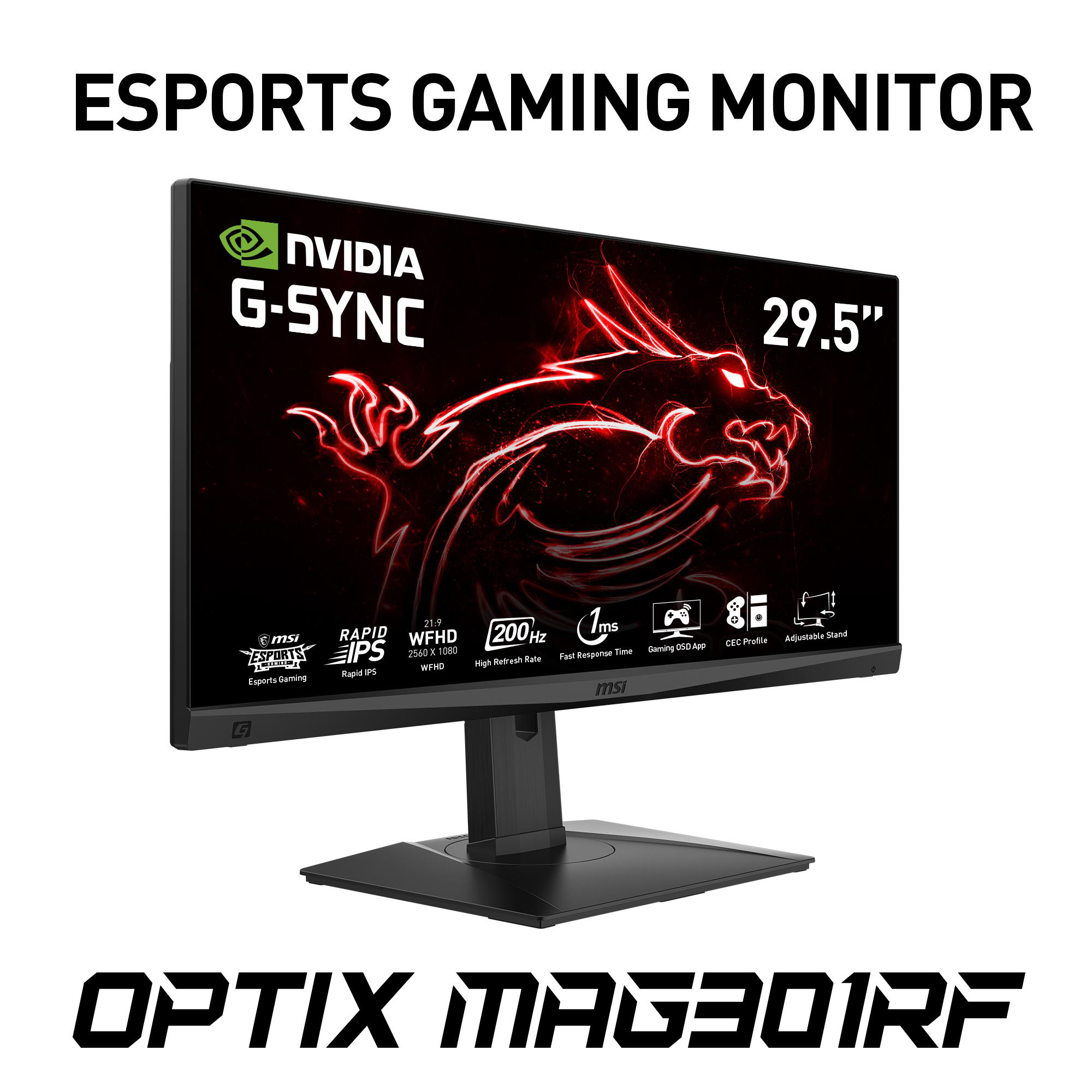 MSI OPTIX MAG301RFDE 30 Zoll  UFHD  Monitor  1 ms Reaktionszeit  