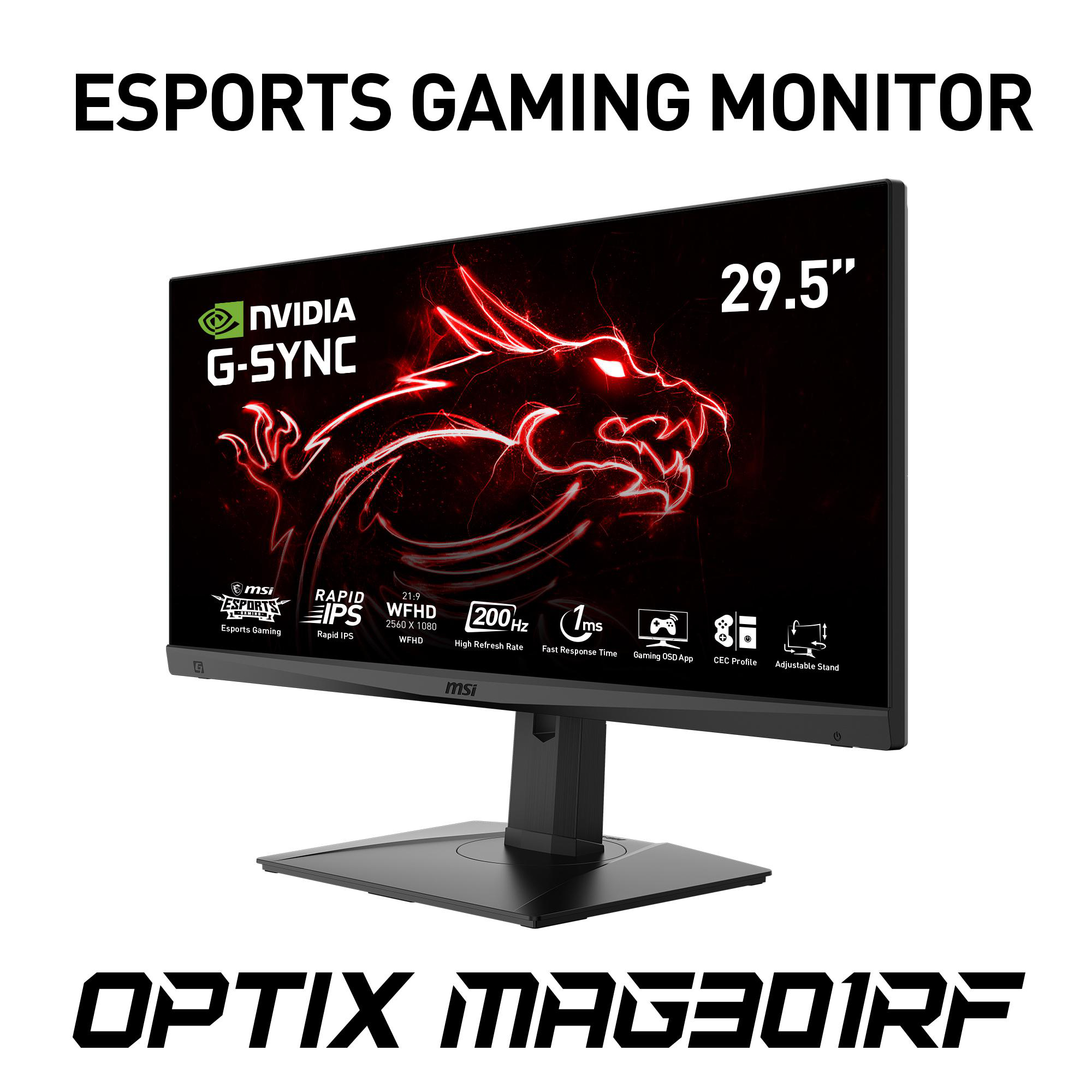 MSI OPTIX MAG301RFDE 30 Zoll  UFHD  Monitor  1 ms Reaktionszeit  