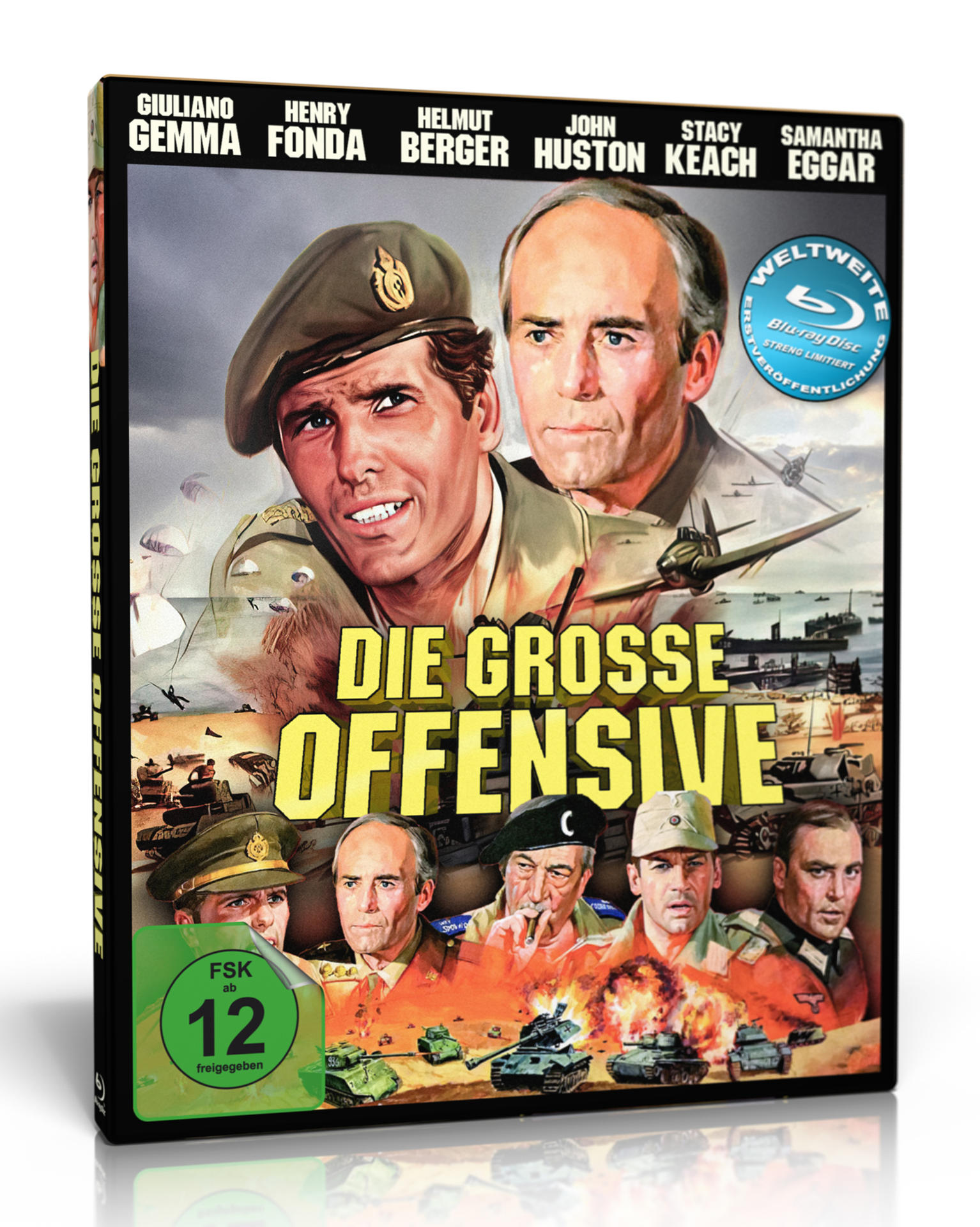 Filmcover: Männer in Uniformen, Text „Die Grosse Offensive“.