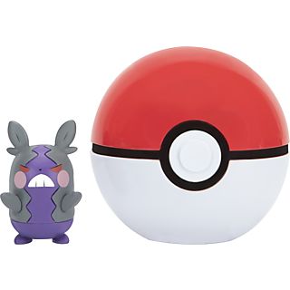 JAZWARES Pokémon Clip 'N' Go: Morpeko (modalità Coal Steam) + Pokéball - Set di accessori (Multicolore)