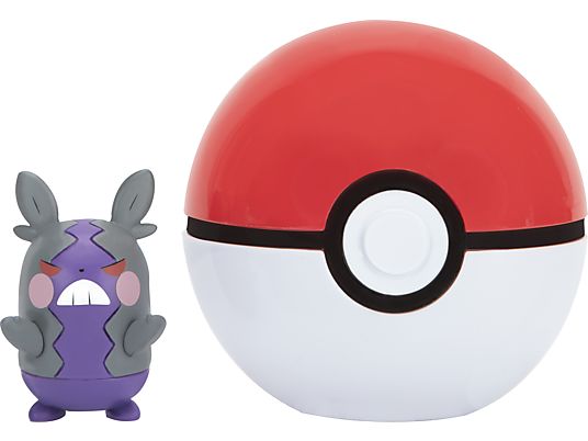 JAZWARES Pokémon Clip 'N' Go: Morpeko (modalità Coal Steam) + Pokéball - Set di accessori (Multicolore)