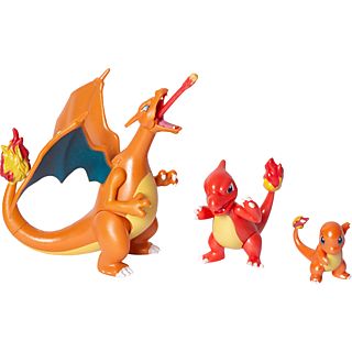 JAZWARES Pokémon Select : Glumanda, Glutexo, Glurak - Evolution Multi-Pack - Figurine de collection (Multicolore)