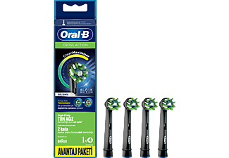 ORAL B EB 50 Cross Action 4'lü Yedek Başlık Siyah_0