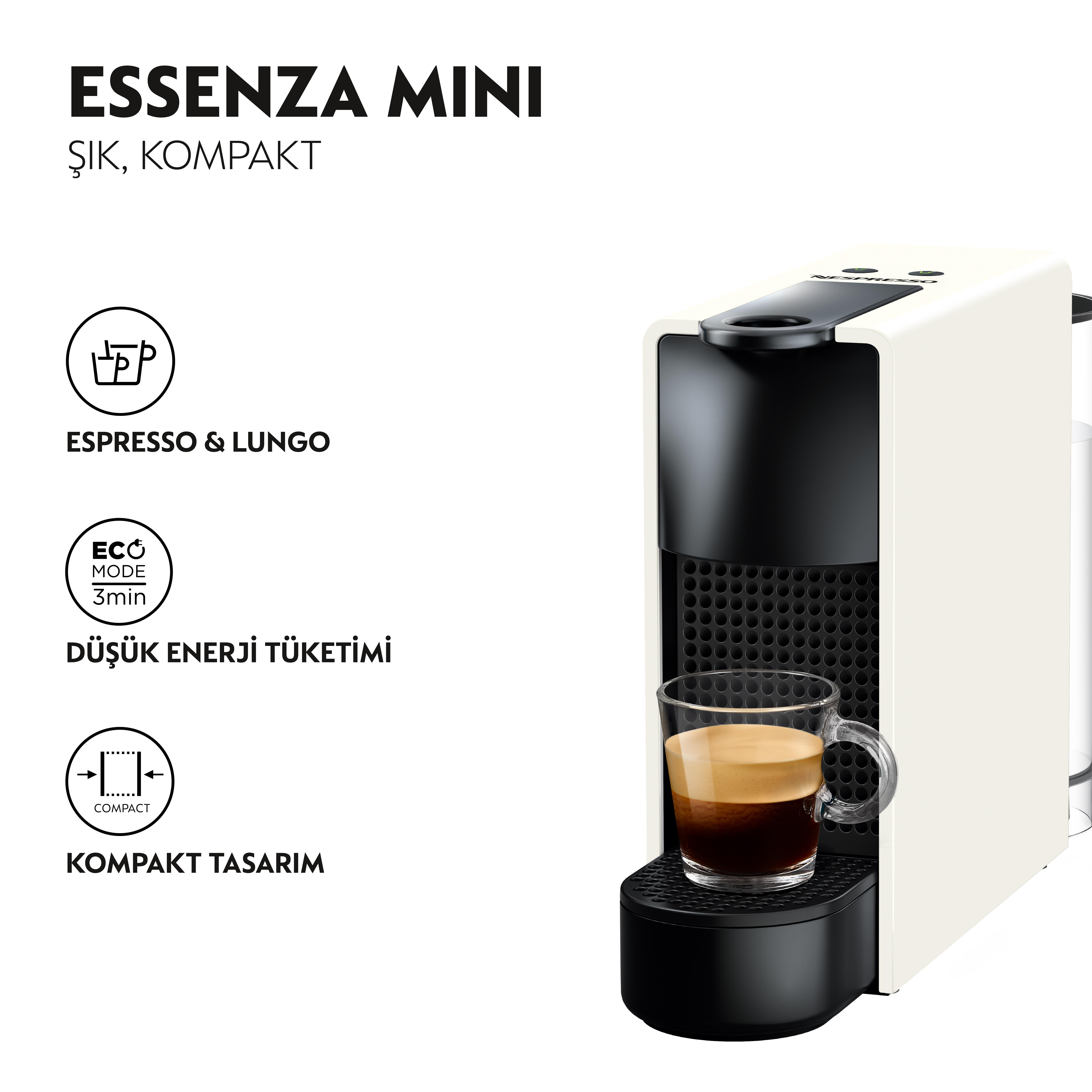 NESPRESSO Essenza Mini C30 White Bundle Kapsüllü Kahve Makinesi