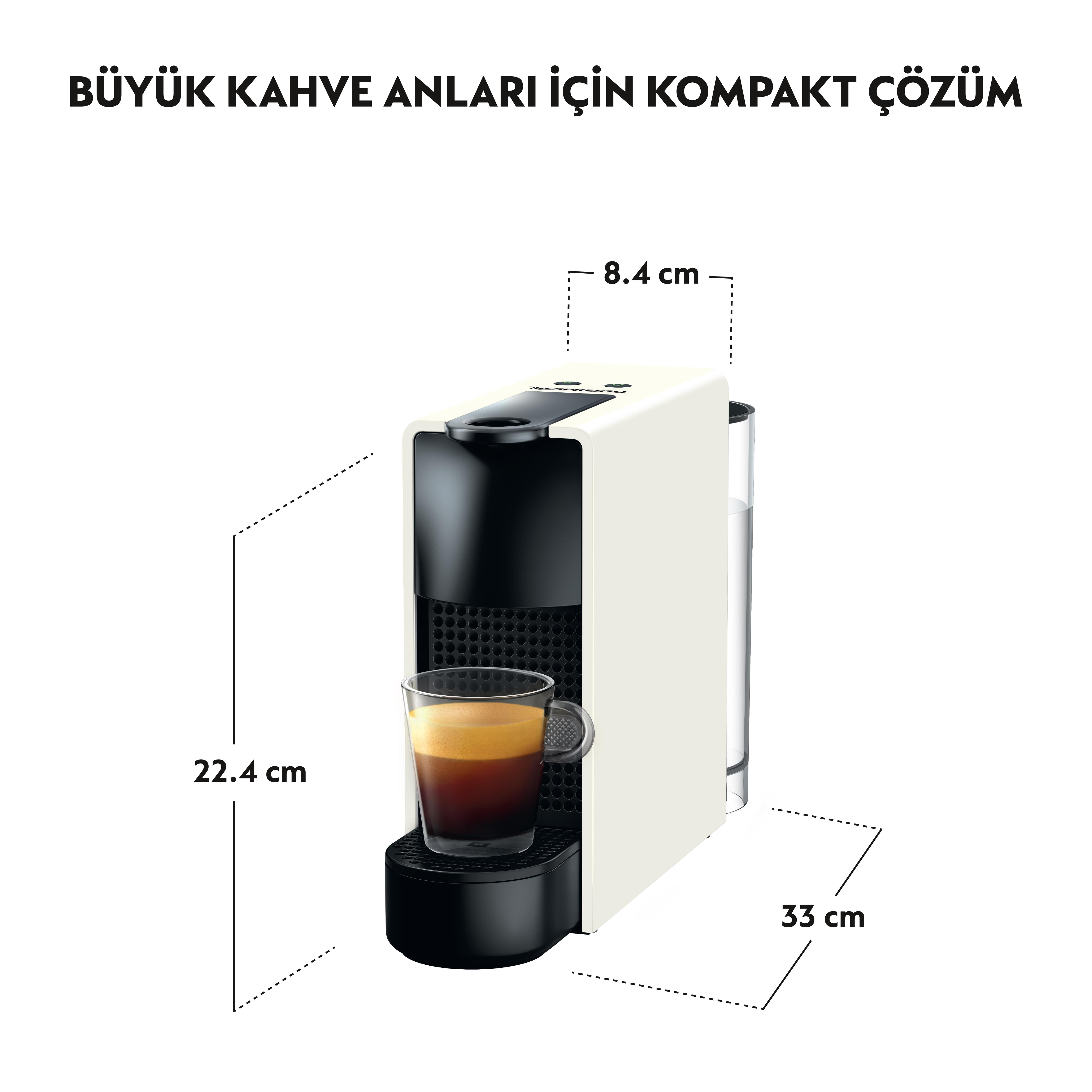 NESPRESSO Essenza Mini C30 White Bundle Kapsüllü Kahve Makinesi