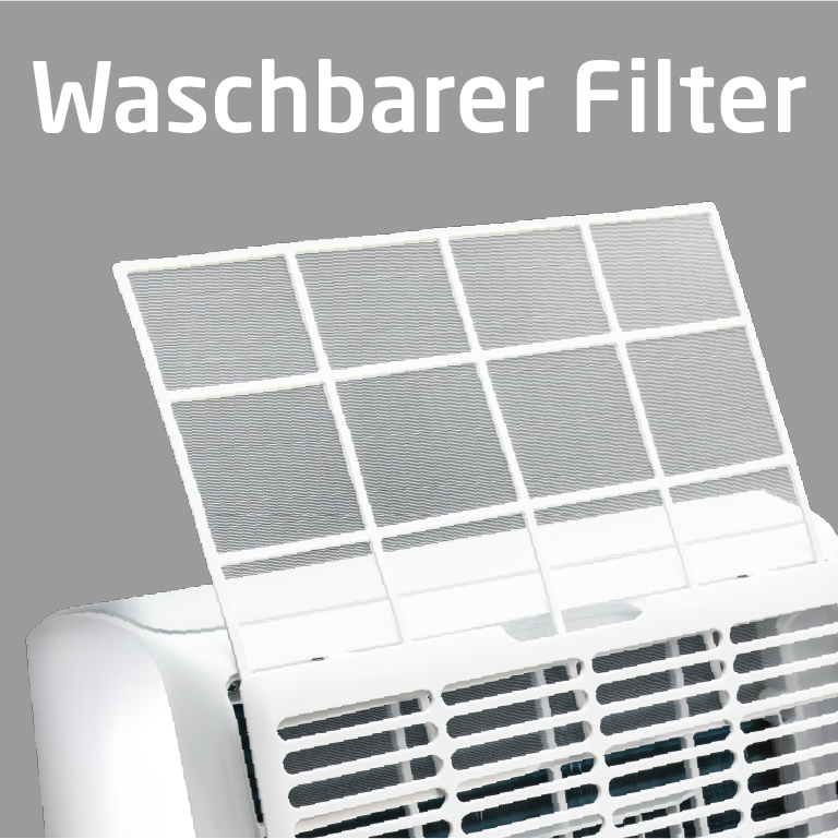 Weißer Luftfilter. Der Filter wird aus der Klimaanlage gezogen.