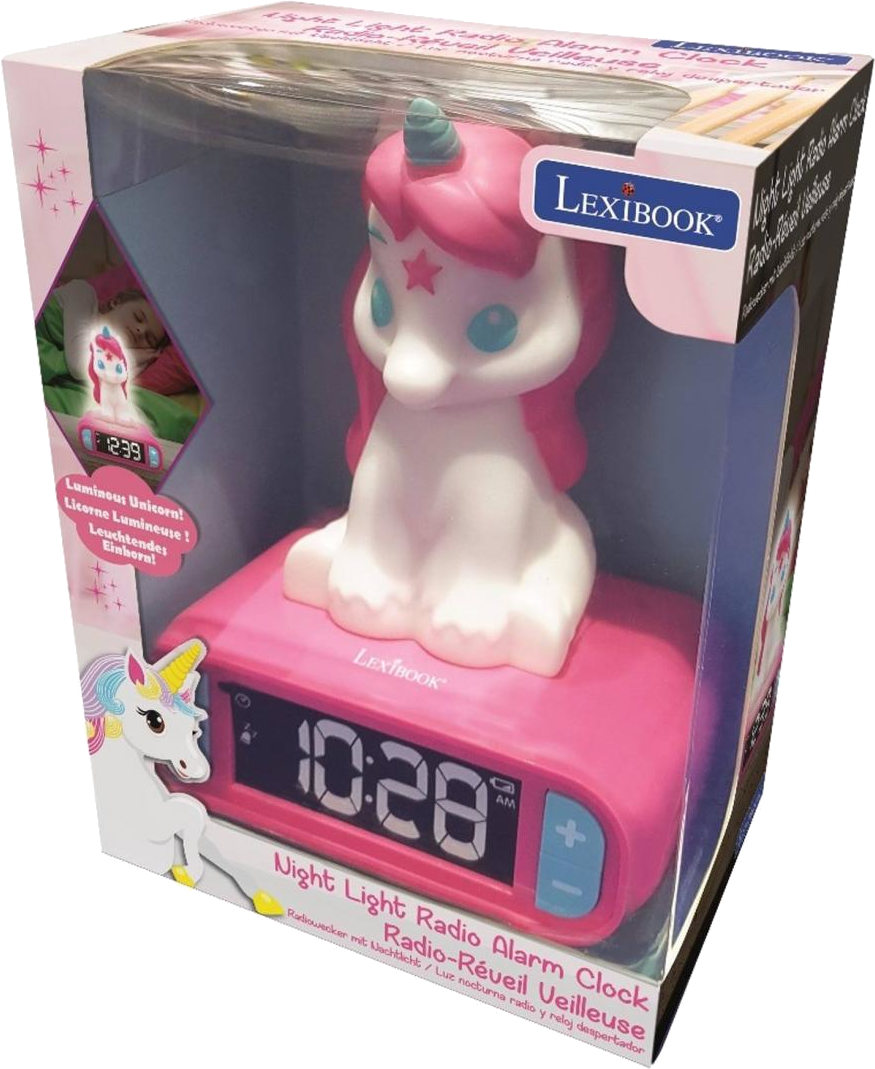 LEXIBOOK Unikornis ébresztő óra éjszakai fénnyel és hangeffektekkel (LEX-RL800UNI)
