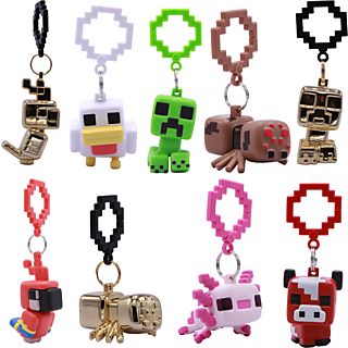 JUST TOYS Minecraft Backpack Hangers - Blind Box - Action figure da appendere (Multicolore)