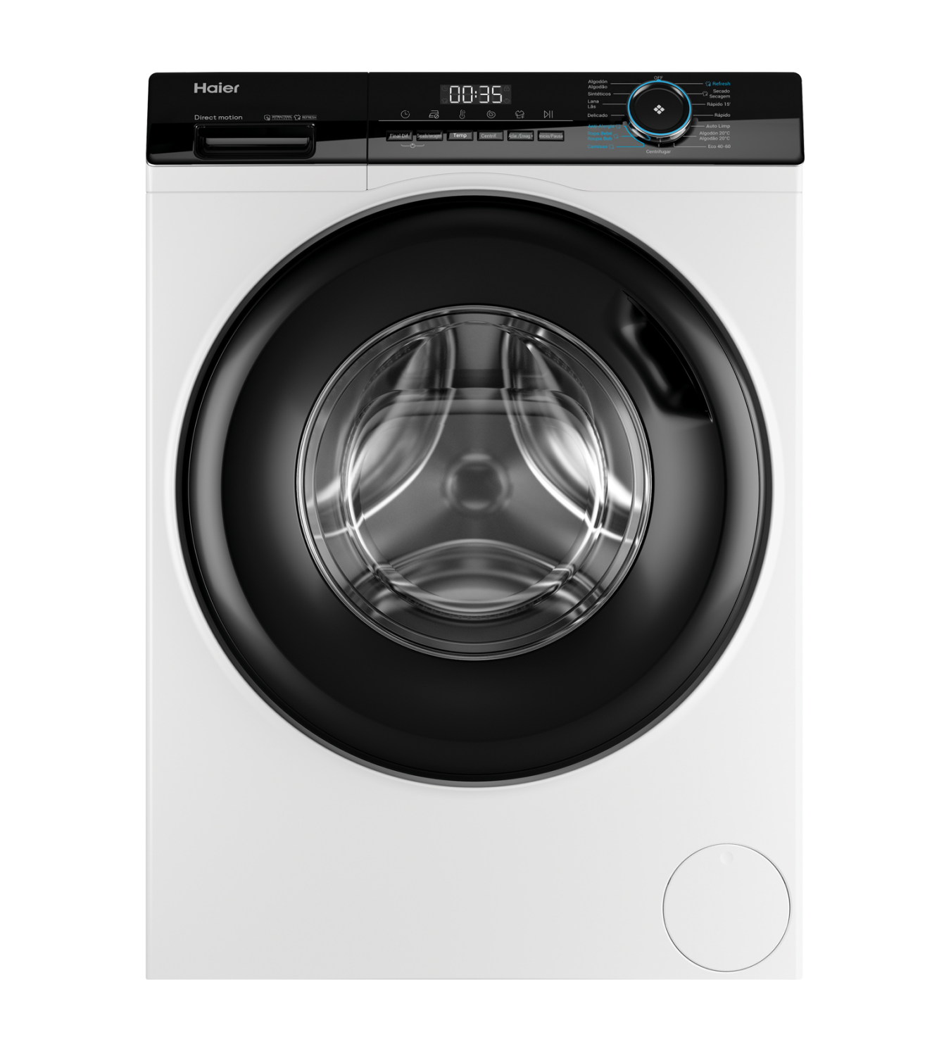 Lavadora secadora - Haier I-Pro Series 3 HWD90-B14939-IB, 9 kg+6 kg, 1400rpm, Motor Direct Motion, 15 programas, Antibacterias, Vapor, Blanco